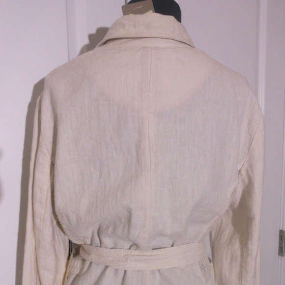 ANTHROPOLOGIE NWT Openwork Linen Blazer with Waist Sash 14 - Picture 5 of 9